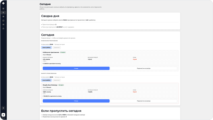 Сегодня: План на день без лишнего шума